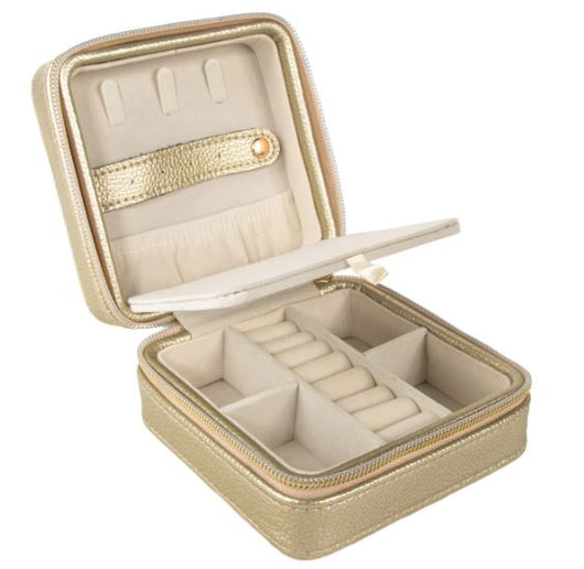 Marie Large Signature Travel Jewelry Case - Gold
