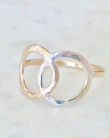 Mixed Metal Double Infinity Ring