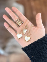 Eva Crystal Studded Heart Necklace