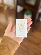 Beaded Sparkle Heart Necklace