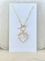 Eva Crystal Studded Heart Necklace