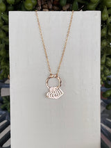 Infinity Circle/Interlocking Heart Necklace