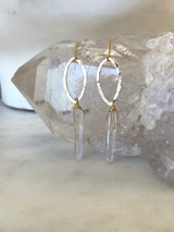 Crystal Quartz Leaf Threaders