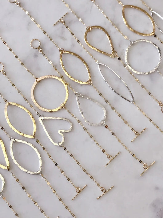 Signature Shaped/Sparkle Chain Bracelet