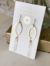 Circle/Leaf Crystal Quartz Drops