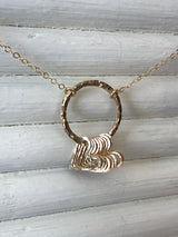 Infinity Circle/Interlocking Heart Necklace