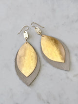 Bronze/Leather Leaf Drops