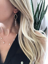 Circle/Leaf Crystal Quartz Drops