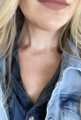 Scattered Heart Necklace