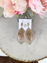 Bronze/Leather Leaf Drops