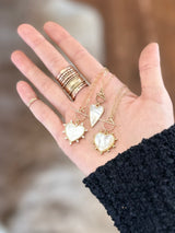 Eva Crystal Studded Heart Necklace