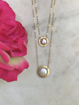 Coin Pearl Bloom Necklace