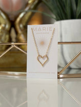 Beaded Sparkle Heart Necklace