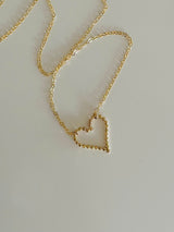 Beaded Sparkle Heart Necklace