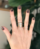 Mixed Metal Double Infinity Ring