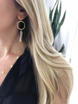 Circle/Leaf Crystal Quartz Drops