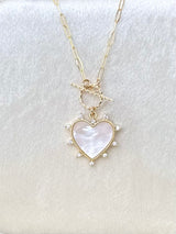 Eva Crystal Studded Heart Necklace