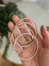 Twisted Hammered Bangle