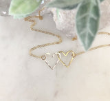 Interlocking Double Hearts Necklace