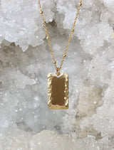 Beveled Rectangle Drop Necklace