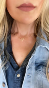 Scattered Heart Necklace