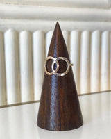 Mixed Metal Double Infinity Ring