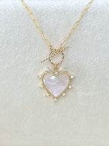 Eva Crystal Studded Heart Necklace