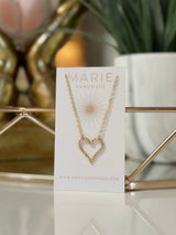 Beaded Sparkle Heart Necklace