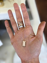 Beveled Rectangle Drop Necklace