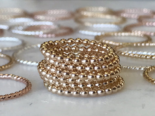 Beaded Ring Band (Smooth/Beaded Texture)