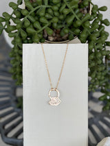 Infinity Circle/Interlocking Heart Necklace