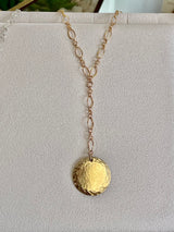 Beveled Coin Lariat