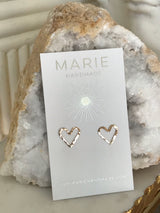 Open Heart Studs (Mini)