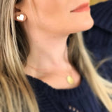 Solid Hammered Heart Studs