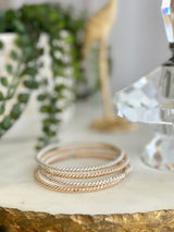 Twisted Hammered Bangle