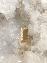 Beveled Rectangle Drop Necklace