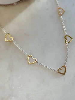 Scattered Heart Necklace