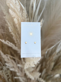 Solid Mini Heart Studs