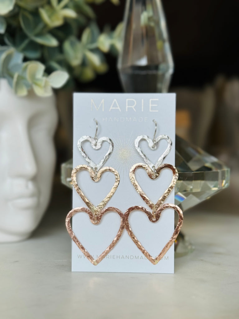 Triple Heart Drops – Marie Handmade