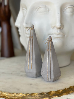 Mixed Metal Stick Earrings
