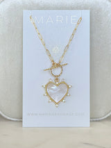 Eva Crystal Studded Heart Necklace