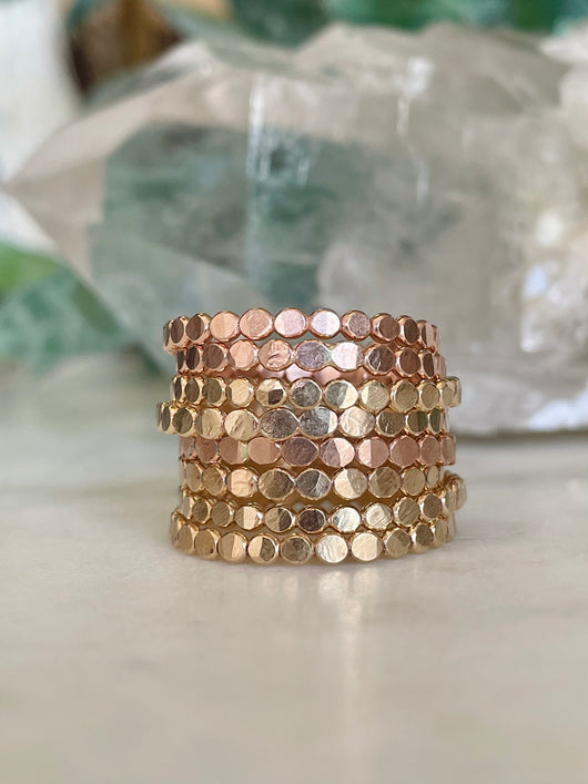 Beaded Ring Band (Flat Texture)
