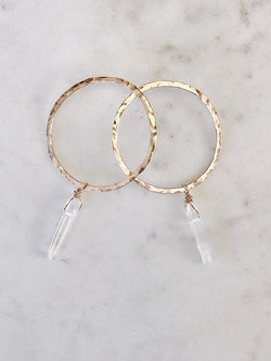 Mia Quartz Hoop Studs