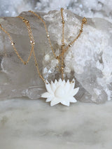 Lila Lotus Necklace