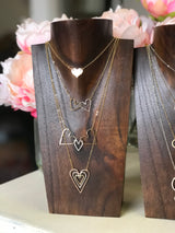 Beveled Heart Necklace