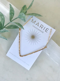 Geometric V Necklace (Sparkle)