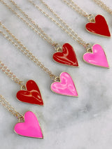 Enamel Heart Necklace