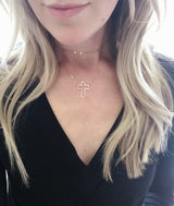 Floating Open Cross Necklace