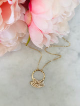 Infinity Circle/Interlocking Heart Necklace