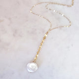 Coin Pearl Sparkle Lariat